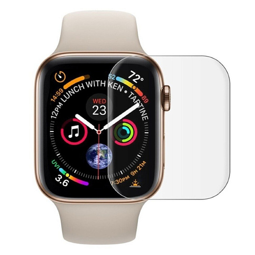 Защитное стекло на Apple Watch, 44mm, ультрафиолет, прозрачное, X-CASE