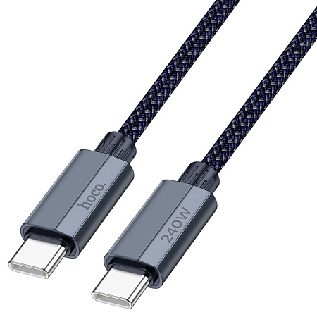 Кабель Type-C на Type-C, HOCO, U134, 240W, 1.8м, темно-синий
