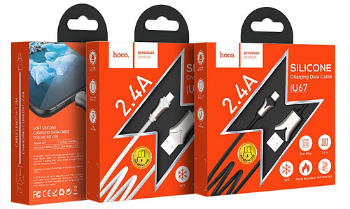 USB Кабель Micro, HOCO, U67, черный