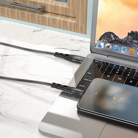 USB Кабель Micro, HOCO, U105, 1.2м, черный