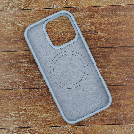 Чехол-накладка для iPhone 16 Pro, Silicon Case, магнитный (MagSafe), без лого, X-CASE, светло-голубой