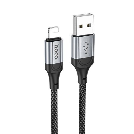 USB дата кабель Lightning, HOCO, X102, 1M, черный