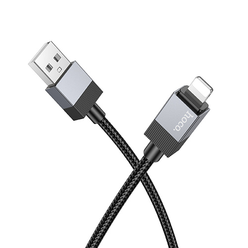 USB дата кабель Lightning, HOCO, X110, 1м, черный