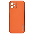 Чехол силиконовый для IPhone 11, Graceful Leather series, HOCO, оранжевый