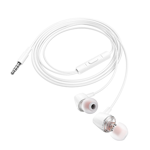 Проводные наушники M107, Discoverer universal earphones, HOCO, вакуумные, белый