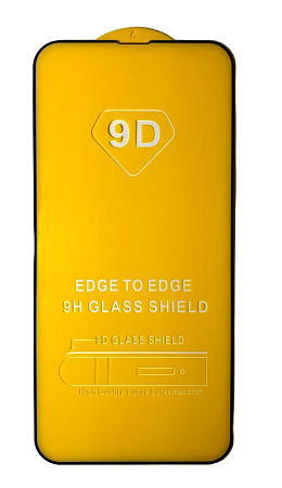 Защитное стекло на iPhone 13/13 Pro/14/16e (6.1), 9D, черное, X-CASE