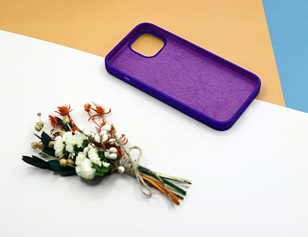 Чехол-накладка для iPhone 14, Silicon Case, без лого, индиго