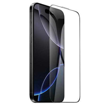 Защитное стекло для iPhone 16 Pro/17, A777, HOCO, HD, рамка черная