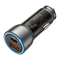 Автомобильное зарядное устройство, 1 USB QC3.0+1 PD 25W (NZ8), HOCO, коричневый