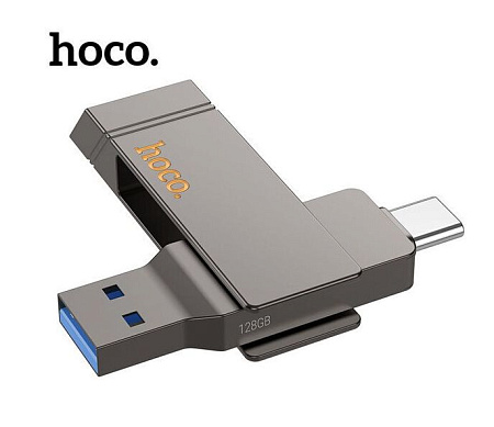 USB Flash Drive 128GB Smart Type-C 3.2 Gen 1 (UD15) 2 в 1 , скорость записи 40-80 МБ/С, скорость чтения 160-200МБ/С