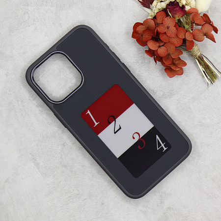 Чехол-накладка для iPhone 15 Pro Max, с экраном, без лого, X-CASE, черный