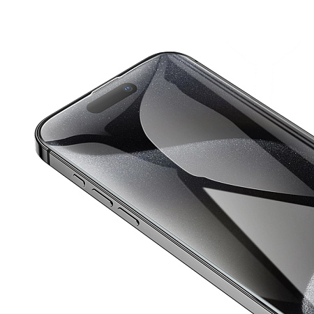 Защитное стекло для iPhone 16 Pro Max, A34, HOCO, 9D large arc dustproof glass, черное