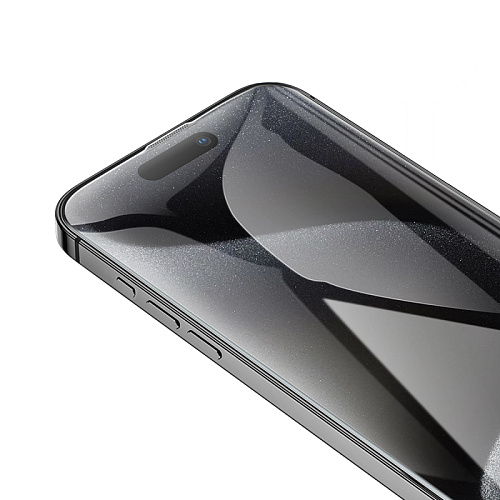 Защитное стекло для iPhone 16 Pro Max, A34, HOCO, 9D large arc dustproof glass, черное