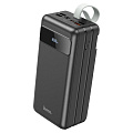 Универсальный Доп. Аккумулятор 60000mAh, J86B, HOCO, выход 2 USB +1 PD (20W), вход Micro/Type-C, с дисплеем, черный