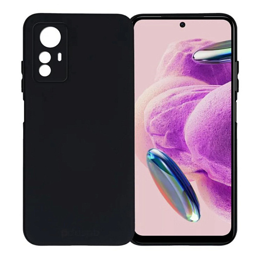 Чехол силиконовый для Xiaomi Redmi Note 12S, с защитой камеры, X-CASE, черный