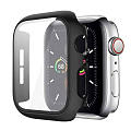 Защитное стекло с чехлом для Apple Watch 42mm, ударопрочный, цвет черный