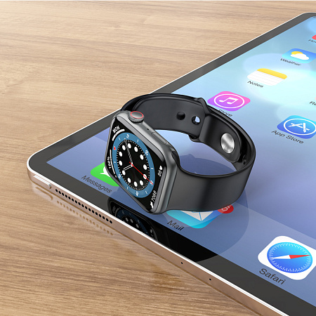 Часы Smart Watch T58 Plus, черный, голосовые вызовы, беспроводная зарядка