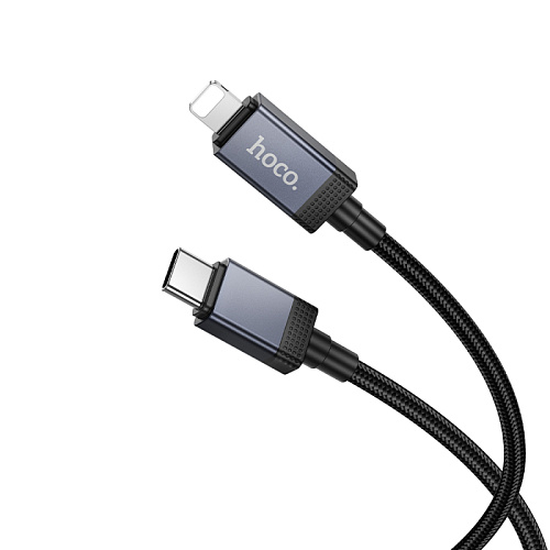 Кабель Lightning to Type-C (PD), HOCO, X118, 1м, с дисплеем, черный