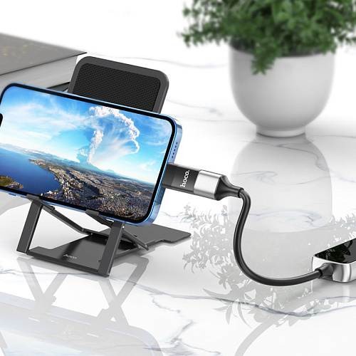 Переходник OTG Lightning, UA17, HOCO, черный