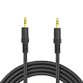 AUX Audio кабель 3,5 мм папа- 3,5 мм папа, 3 метра, цвет черный