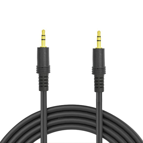 AUX Audio кабель 3,5 мм папа- 3,5 мм папа, 3 метра, цвет черный