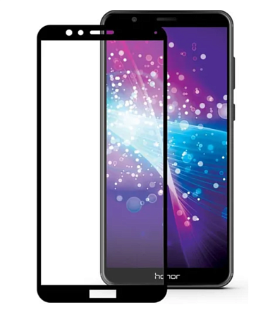 Защитное стекло на Honor 7X , 9D, черный, X-CASE