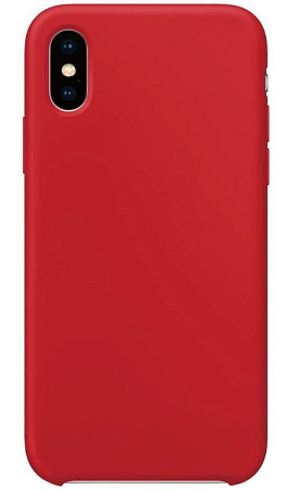Чехол-накладка для iPhone X/XS, Silicon Case, красный (5)
