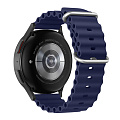 Ремешок на руку универсальный для умных часов 20мм, HOCO, WH01, силиконовый ребристый, синий