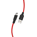 USB Кабель Micro, HOCO, X21 Plus, силиконовый, черно-красный