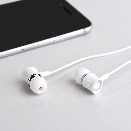 Проводные наушники M37 pleasant sound universal earphones with microphone, hoco, белые