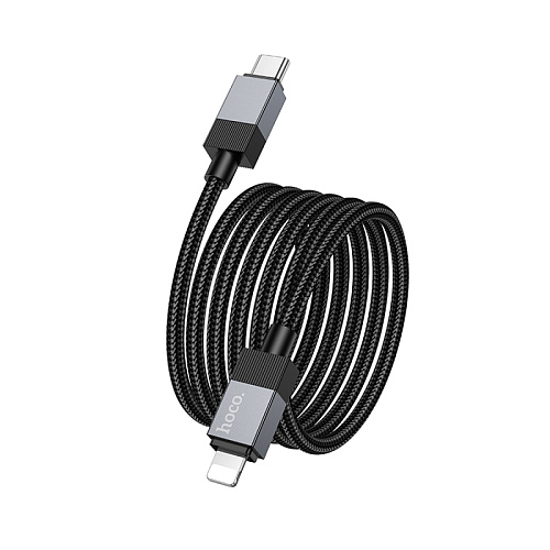 Кабель Lightning to Type-C (PD), HOCO, X110, 1 метр, цвет черный