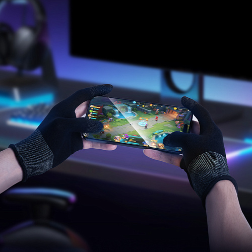 Перчатки для игры на телефоне, GA21, HOCO, толщина 0,5 мм, черный