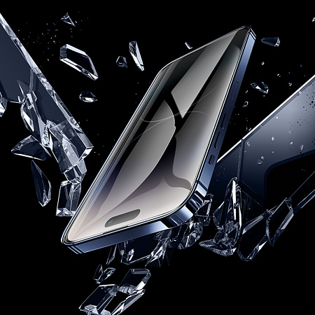 Защитное стекло для iPhone 15 Pro, A34 Plus, HOCO, Антишпионское стекло, черное