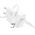 Сетевое зарядное устройство, 1 PD 30W  (N70), HOCO, Type-C to Lightning, белый