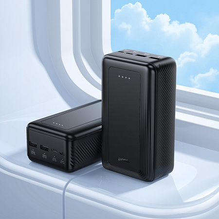 Универсальный Доп. Аккумулятор 30000mAh, J165B, HOCO, 2 USB (5V/2.0A), черный