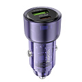 Автомобильное зарядное устройство, 1 USB 18W, 1 PD 20W (Z52), HOCO, фиолетовый