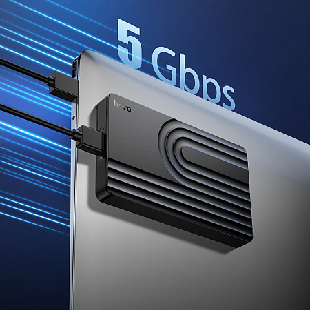 Внешний бокс для диска 2.5-дюйма SATA USB 3.0, HB55, черный