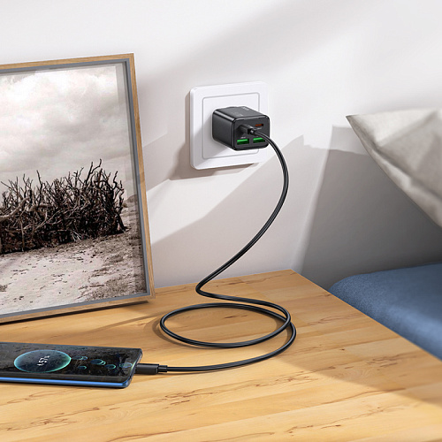 Сетевое зарядное устройство, 2 PD 30W + 2 USB 3.0 QC (N56), HOCO, черный