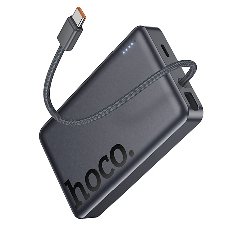 Универсальный Доп. Аккумулятор 10000mAh, Q44, HOCO, 1 PD 20W, беспроводная зарядка (MagSafe), с кабелем Type-C, серый
