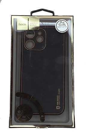 Чехол силиконовый для IPhone 11, Graceful Leather series, HOCO, черный