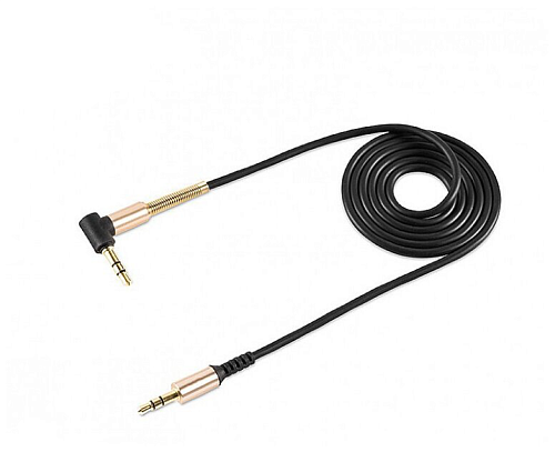 AUX Audio кабель 3,5 мм, UPA02, HOCO, черный, угловой