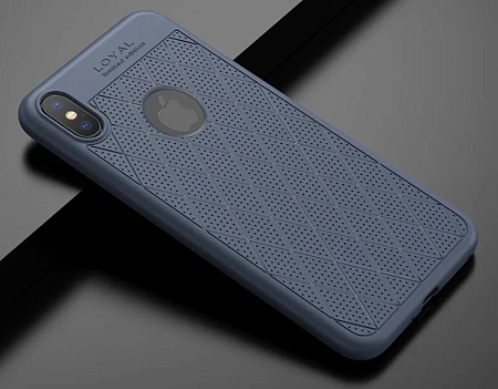 Чехол силиконовый для iPhone XS Max, Admire series protective case, HOCO, синий