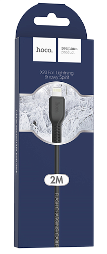 USB дата кабель Lightning, HOCO, X20, 2M, черный
