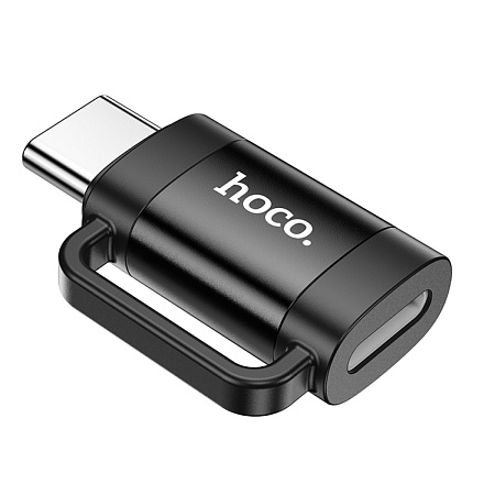 Переходник с Type-C (папа) на lightning (мама), UA31E, HOCO, черный