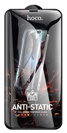Защитное стекло на iPhone 12 (6.1)/12 Pro (6.1) G10, HOCO, Full screen HD anti-static tempered glass, черное