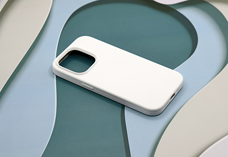 Чехол - накладка для iPhone 13 Pro Max, Silicon Case, без лого, белый