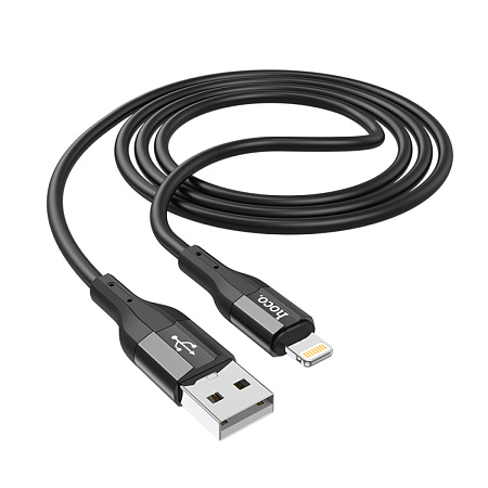 USB дата кабель Lightning, HOCO, X72, 1м, силиконовый, черный