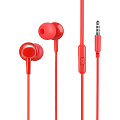 Проводные наушники M14 Universal Earphone, вакуумные с микрофоном, HOCO, красные