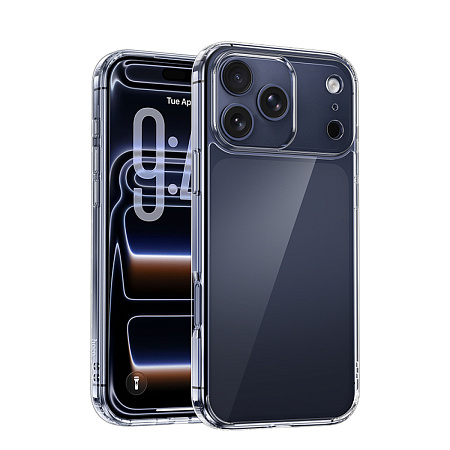 Чехол силиконовый для iPhone 17 Pro, Противоударная серия TPU, HOCO, прозрачный