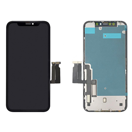 Дисплей iPhone XR в сборе с тачскрином (черный), LCD INCELL, JK